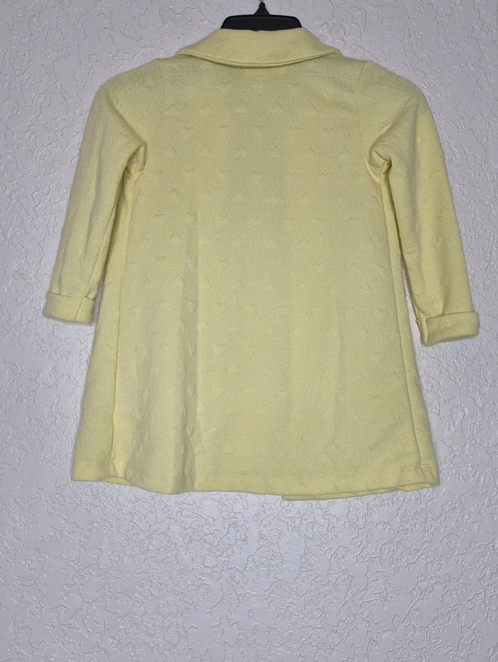 Nannette Kids Heart Print Coat Yellow‎ Size 4T